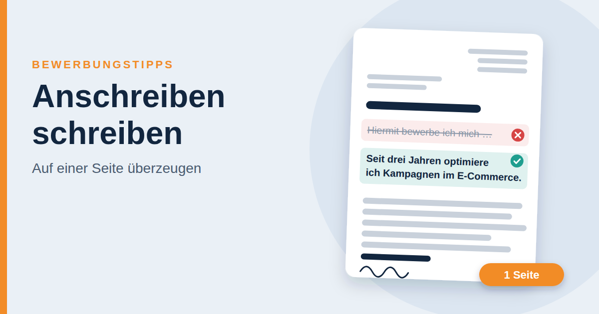 Anschreiben schreiben: So überzeugst du in einer Seite