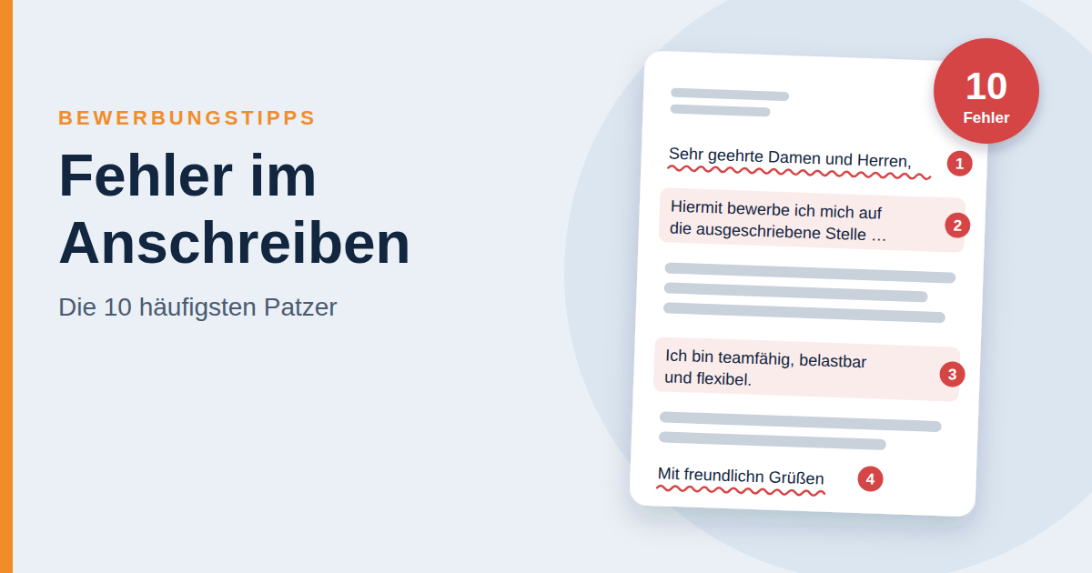 Fehler im Anschreiben: Die 10 häufigsten Patzer und wie du sie vermeidest